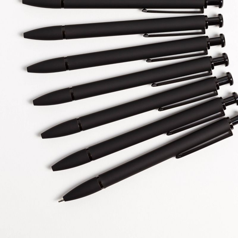 U Brands 12ct Monterey Soft Touch Pens - Midnight Black