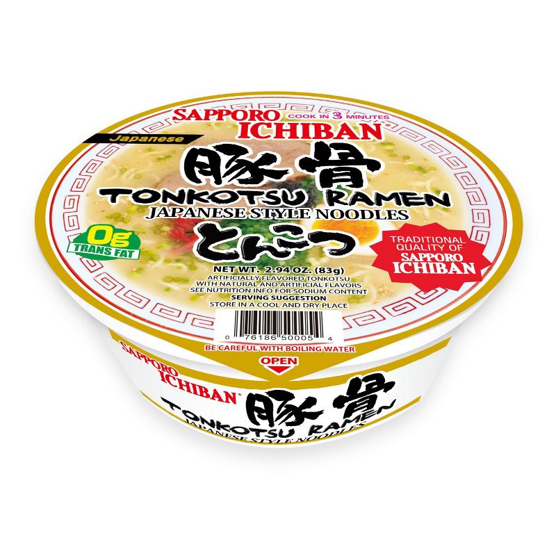 Sapporo Ichiban Bowl  Ramen Pork Tonkotsu - 2.94oz