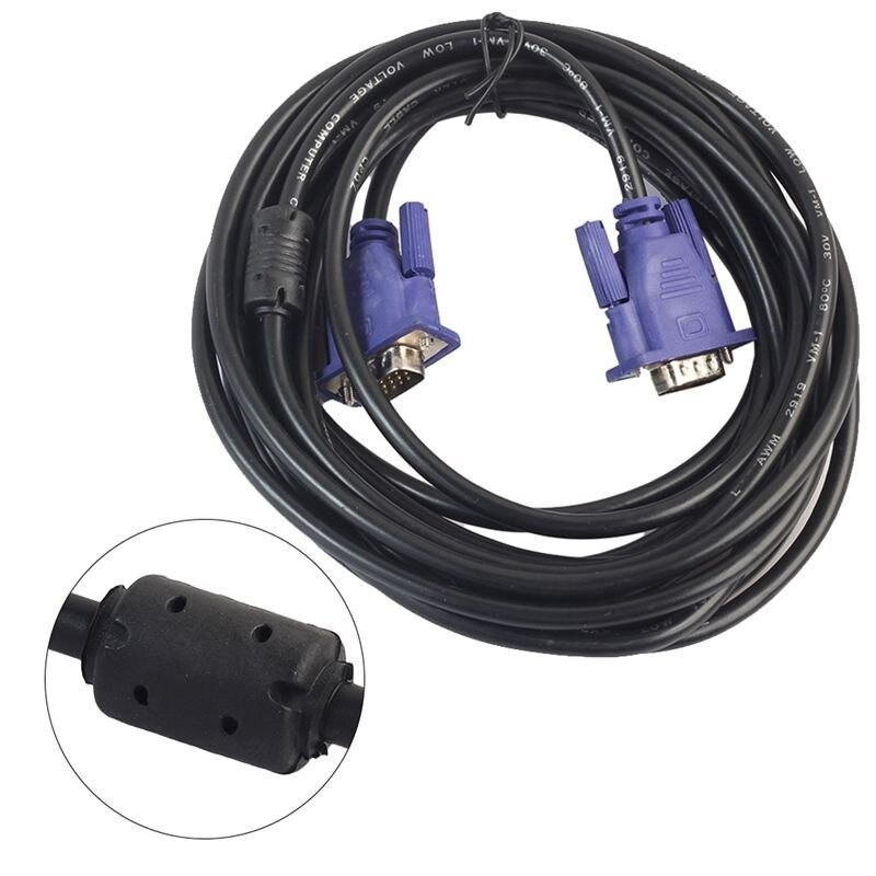 HD VGA Cable 15 pin male to VGA male SVGA Extension Cable For Laptop PC LCD Projector Monitor