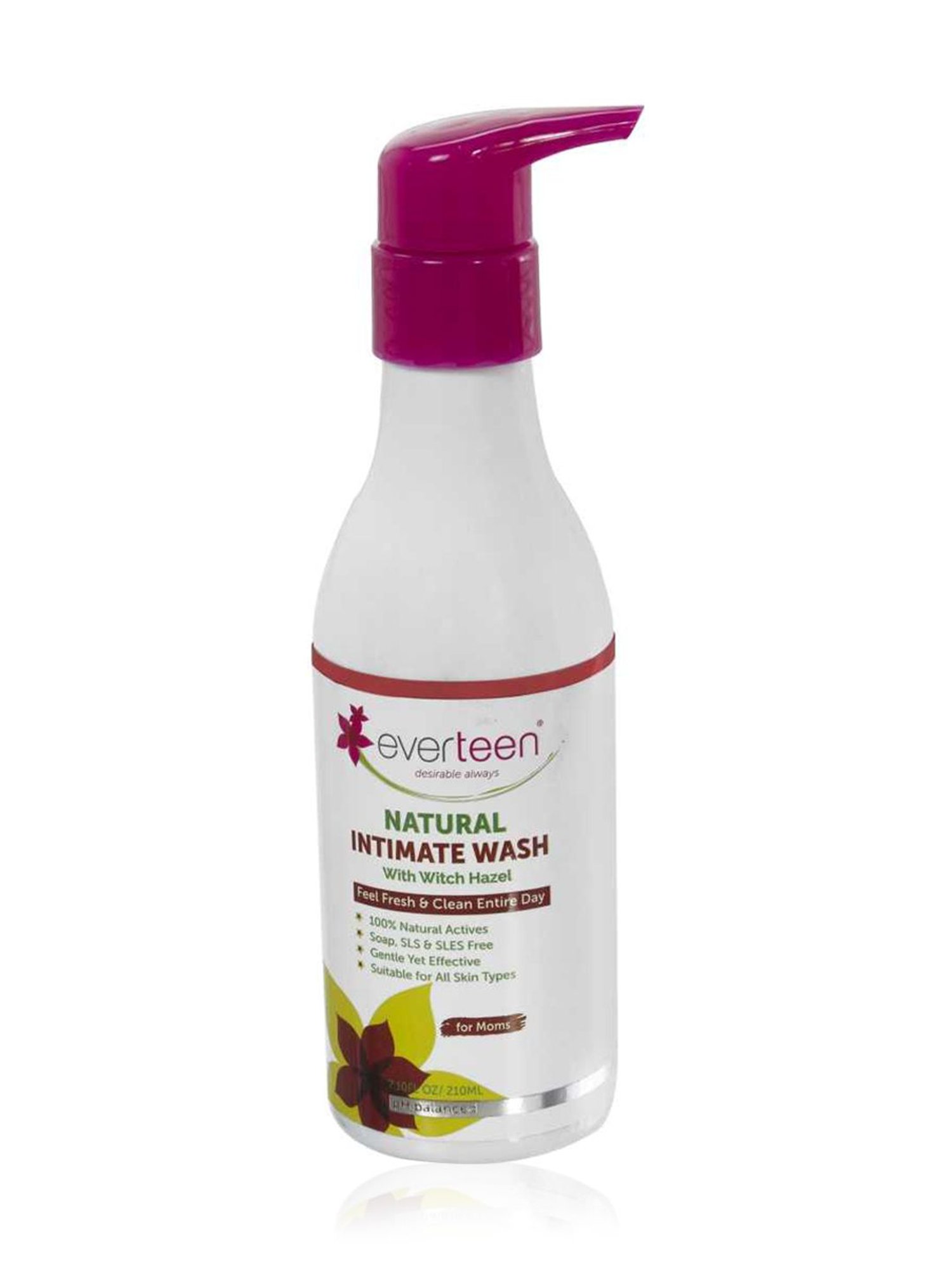 everteen Witch Hazel Natural Intimate Wash for Feminine Hygiene in Moms - 1 Pack - 210 ml