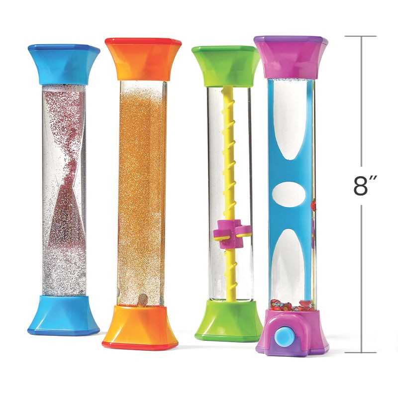 hand2mind Sensory Fidget Tubes, Mesmerizing Liquid Motion Sensory Bottles