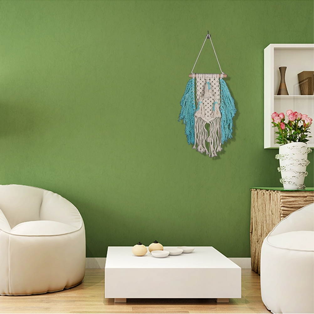 42x20cm Handmade Tassel Wall Hanging Tapestry Ornament Craft Indoor Home Hanging Decor