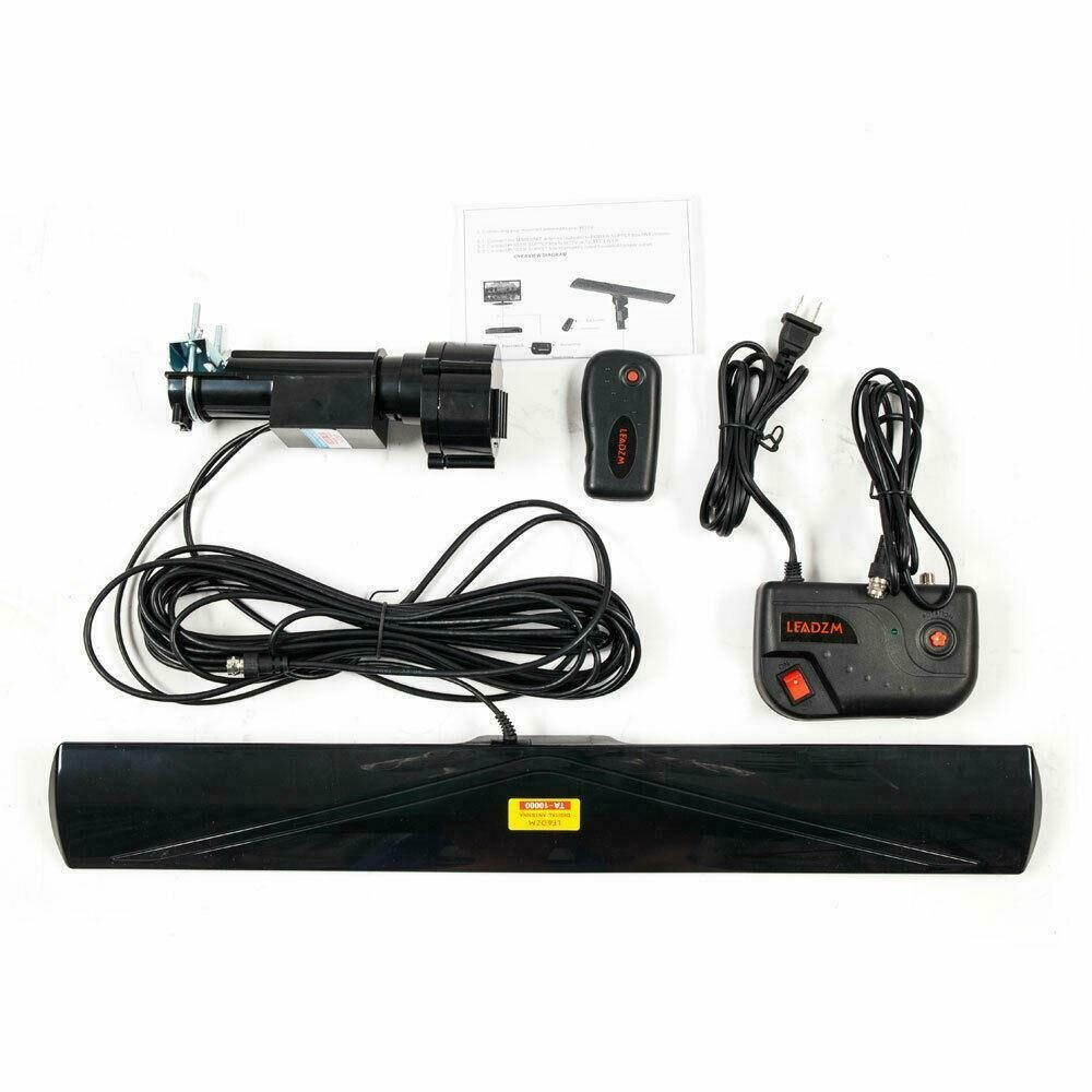 990 Mile 4K Outdoor Amplified TV Antenna Digital Signal HD 3D UHF/VHF Rotation