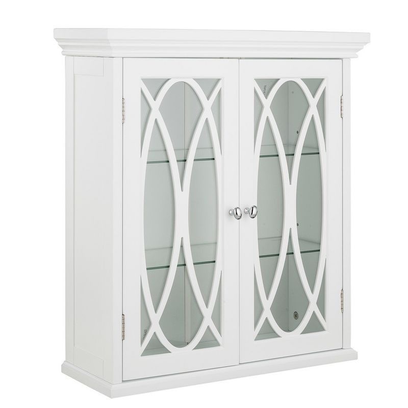 Laurel Two Door Wall Cabinet 24" White - Elegant Home Fashions