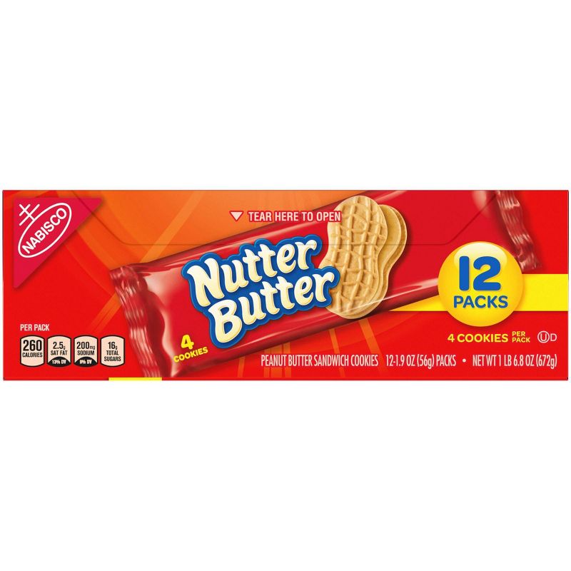 Nutter Butter Peanut Butter Sandwich Cookies - 22.8oz / 12ct