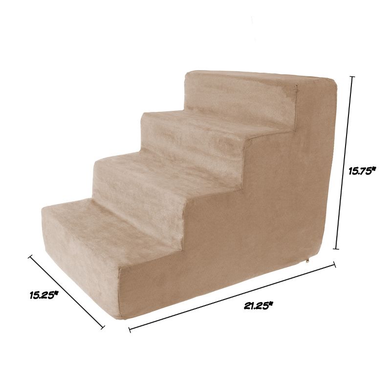 Pet Pal High Density Foam Stairs for Pets - Tan