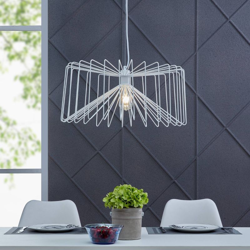 10" Ferdin Pendant Light White - Aiden Lane