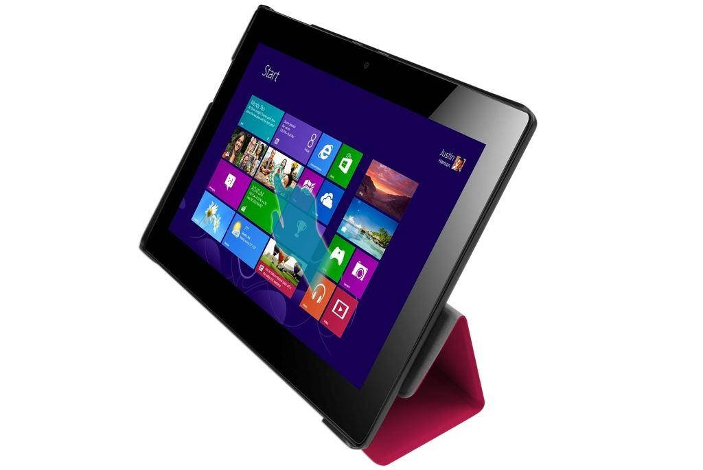 Hellfire Trading Slim Compact PU Magnetic Leather Case for Lenovo Tab 10 A3-A30 - Purple