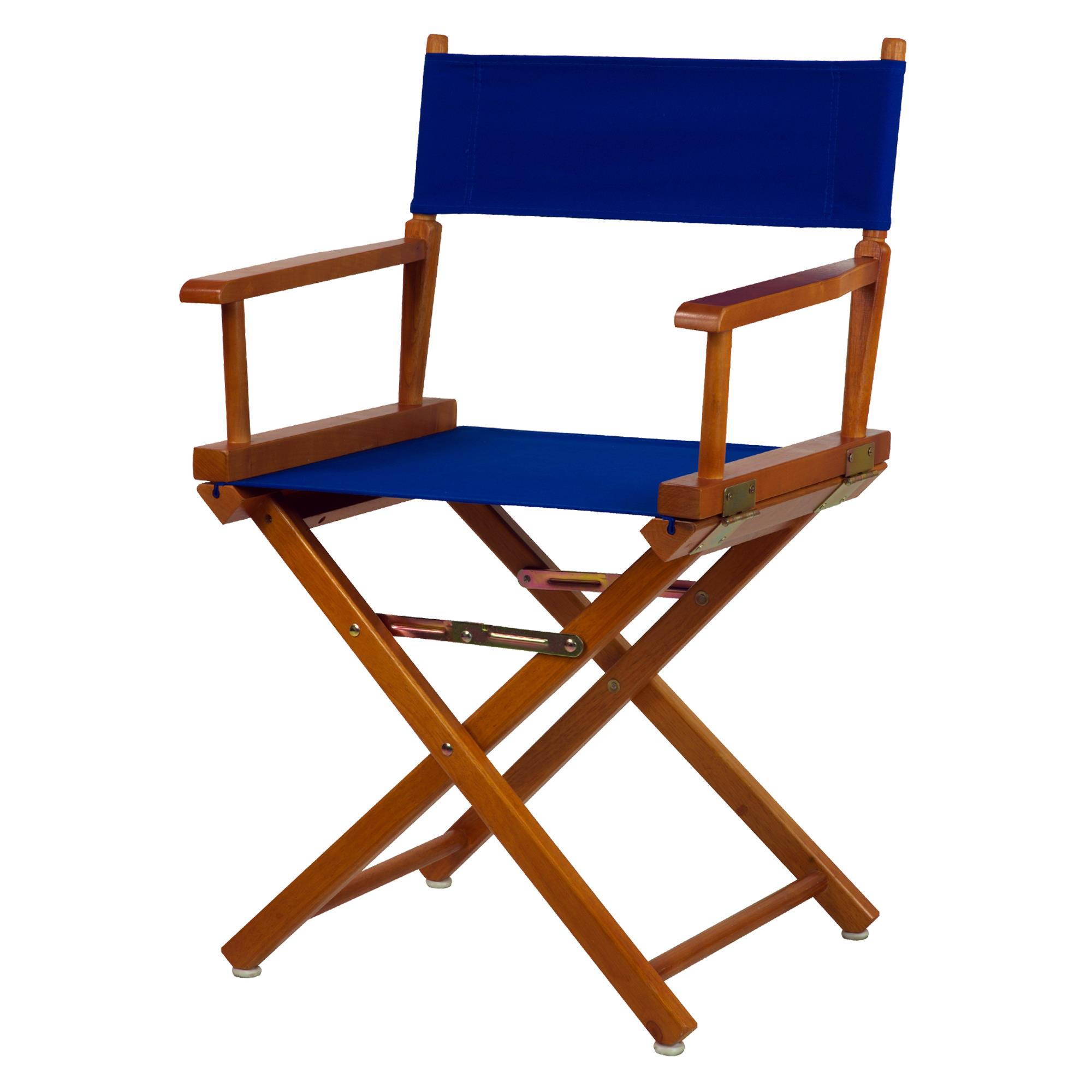 Casual Home 200-55-021-13 18 in. Directors Chair Honey Oak Frame with Royal Blue Canvas