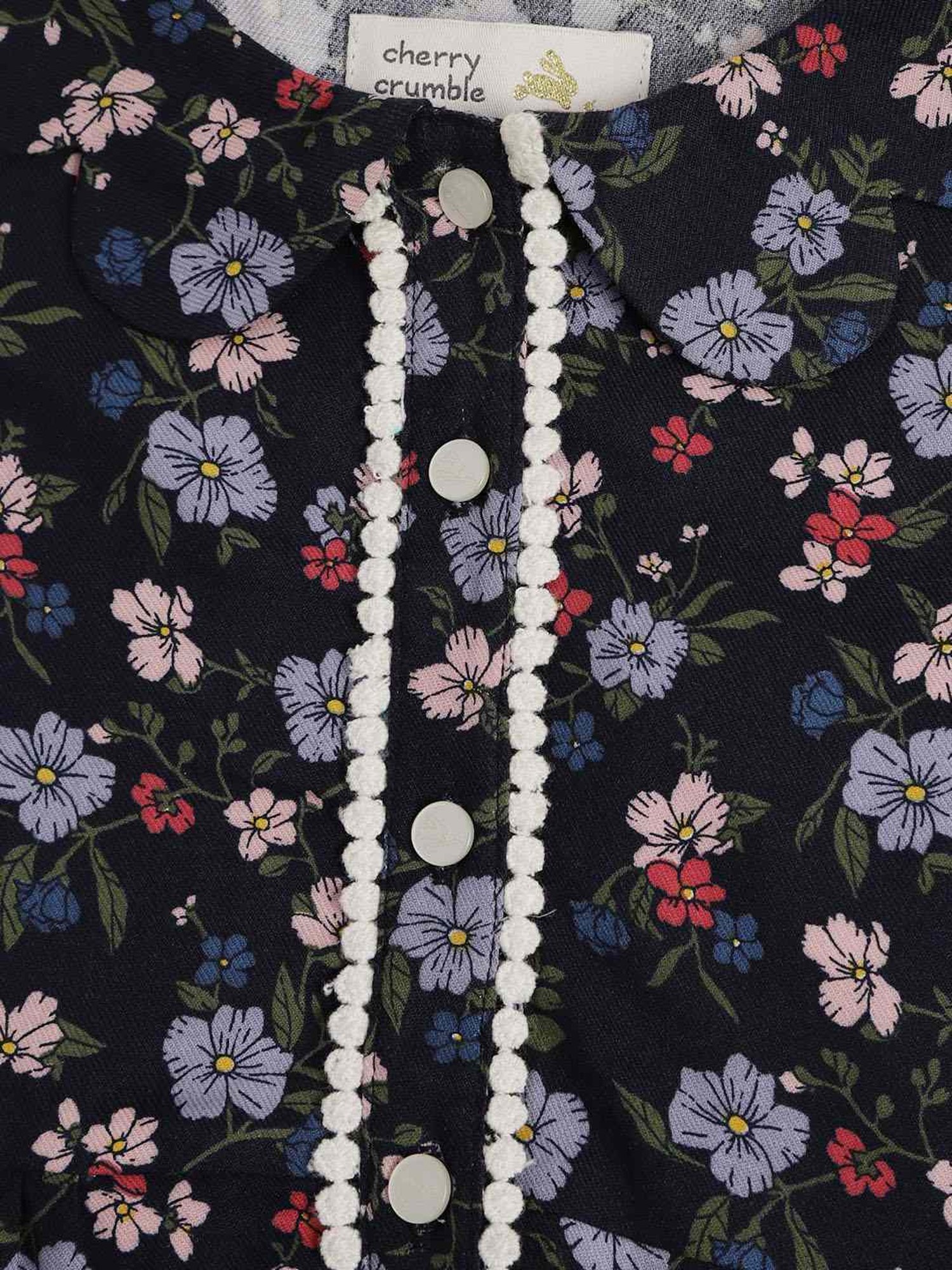 Berrytree Organic Girls Blue Cotton Clouds Print Night Suits