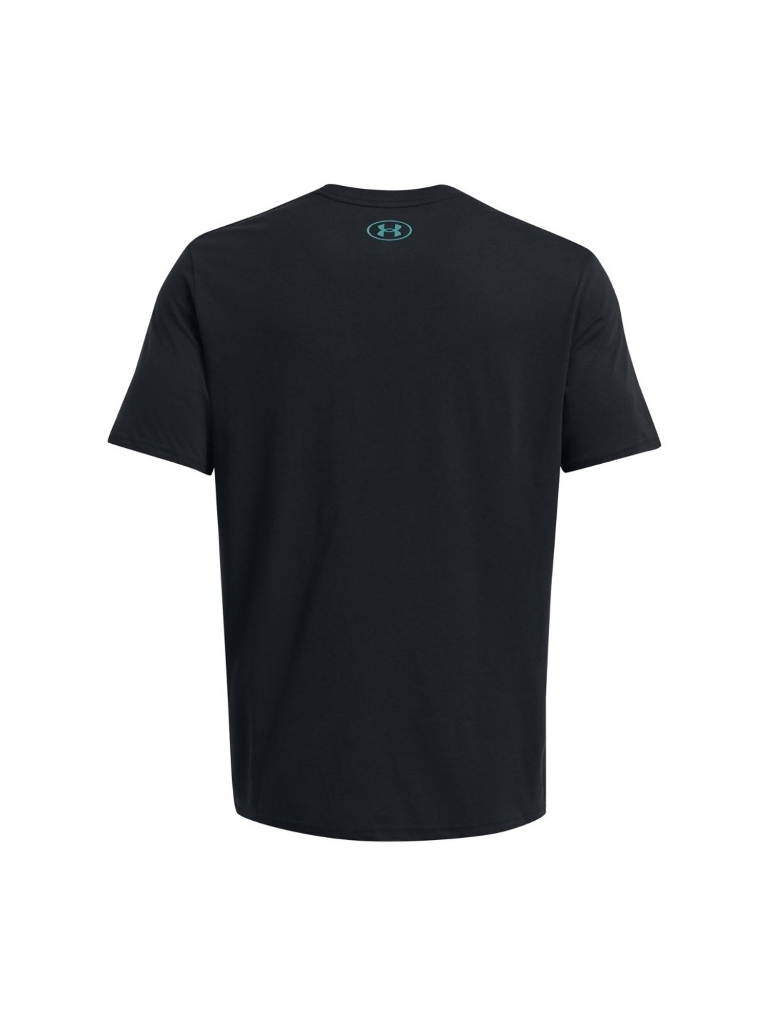 Under Armour Black Cotton Slim Fit Logo Printed T-Shirt