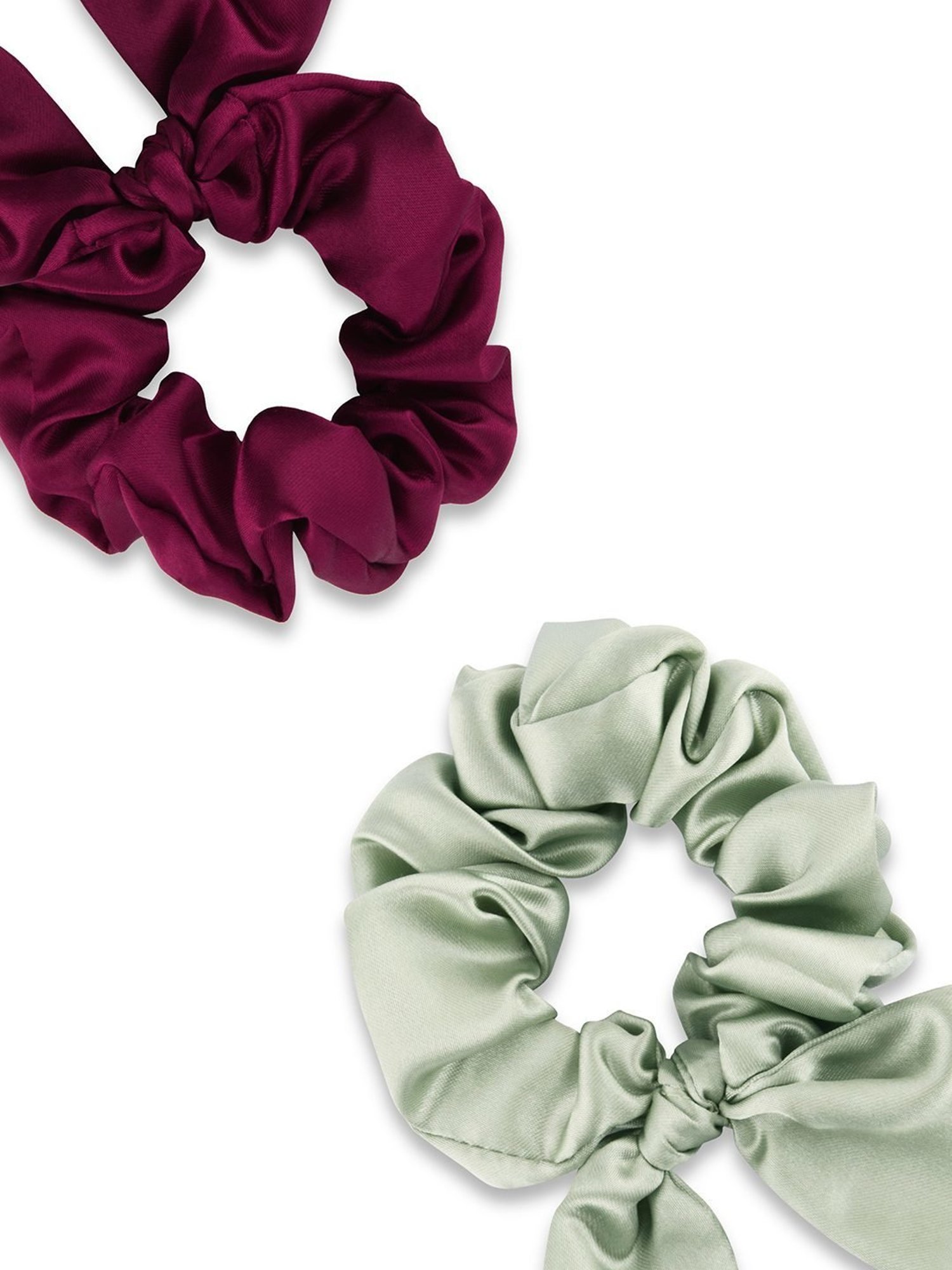 ToniQ Multicolor Ponytail Holder Scrunchie - Set of 2