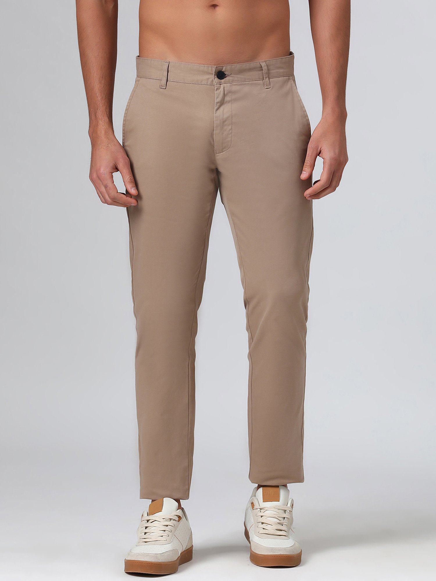 SUBTRACT Khaki Slim Fit Chinos