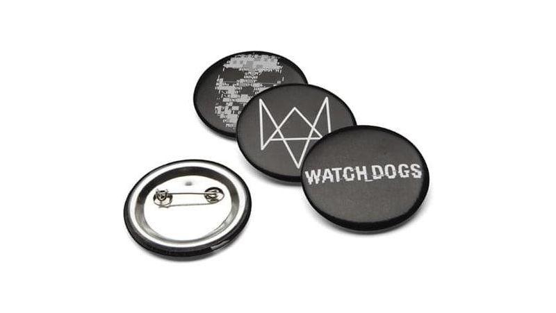 ThinkGeek, Inc. Watch Dogs 1-1/2" Logo Pins, Set of 4