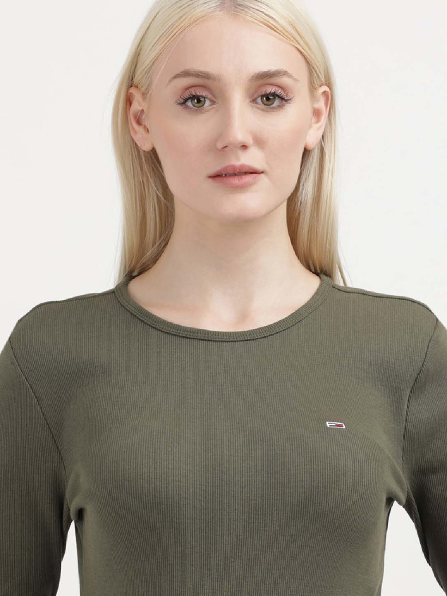 TOMMY HILFIGER Army Green Cotton T-Shirt