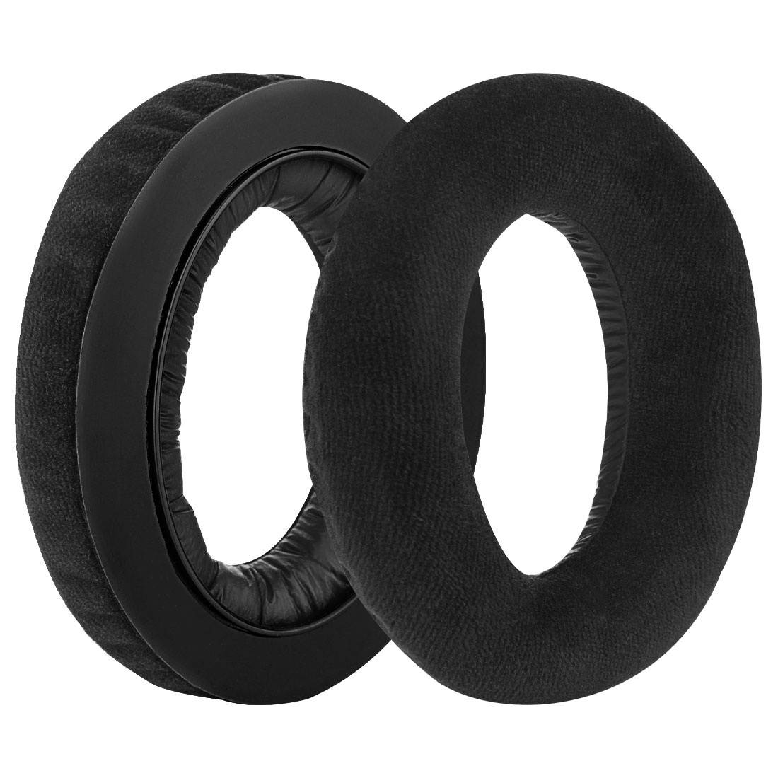 Geekria Comfort Velour Replacement Ear Pads for Sennheiser HD525, HD535, HD545, HD565, HD580, HD600, HD650 Headphones Earpads, Headset Ear Cushion Repair Parts (Black)