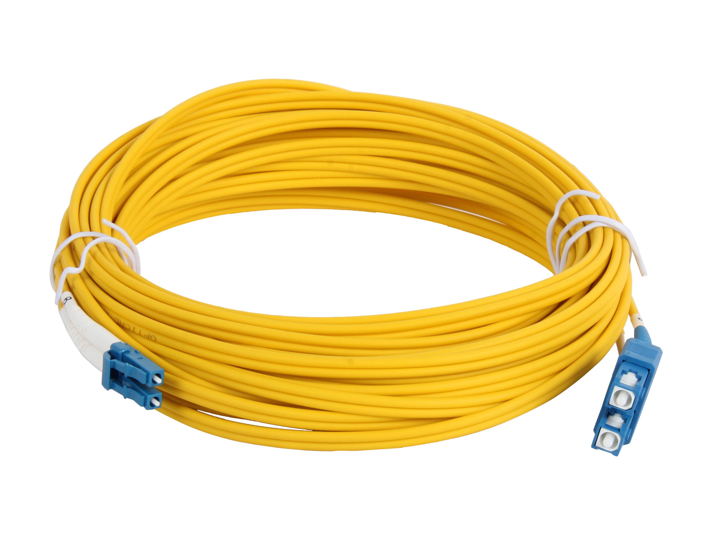 Coboc CY-OS1-LC/SC-10 32.81 ft. Fiber Optic Cable, LC/SC, Single Mode, Duplex (9/125 Type) - Yellow