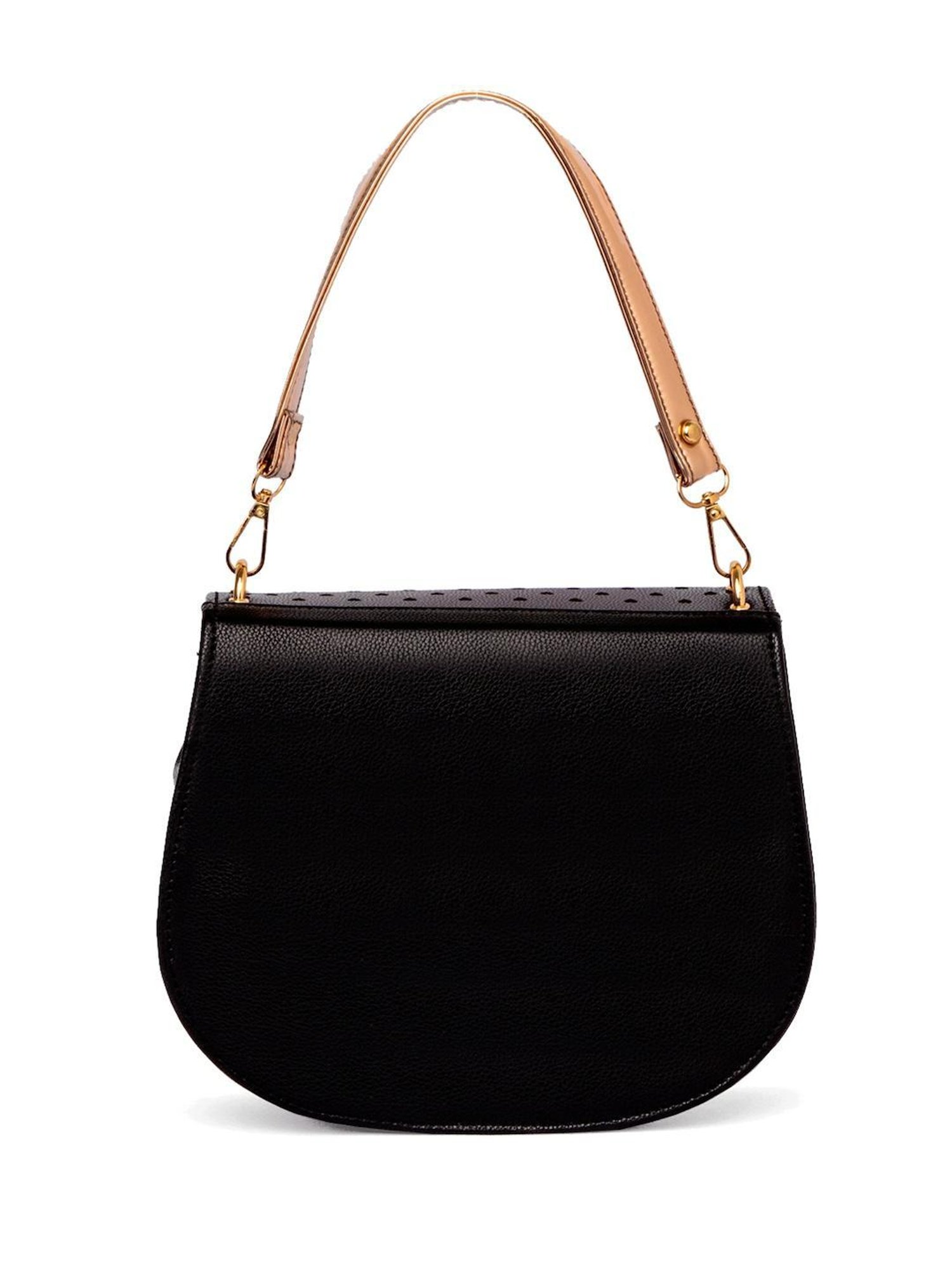 Modern Myth Black Cut Work Medium Handbag