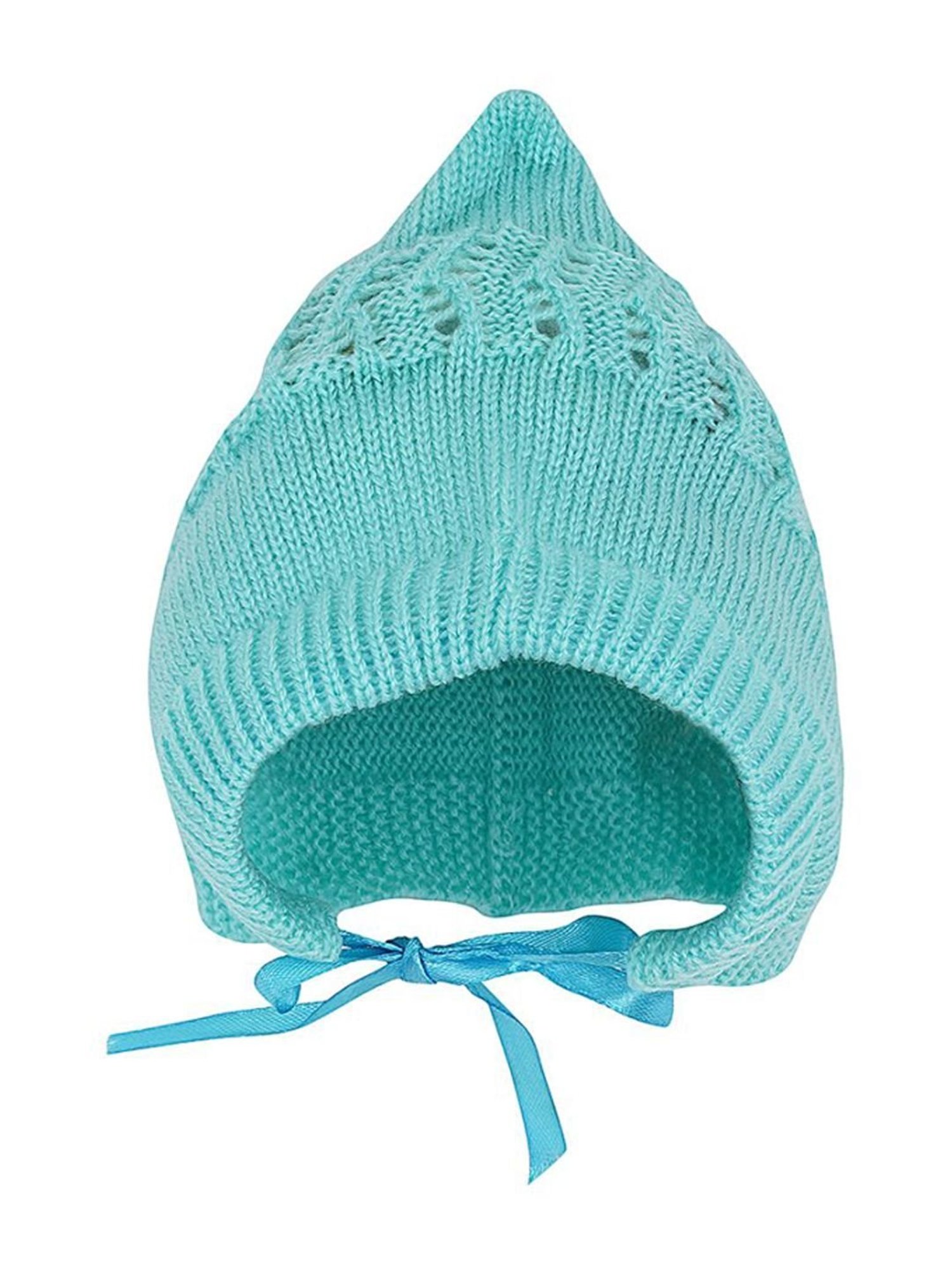 Little Angels Kids Green Textured Pattern Full Sleeves Sweater Set