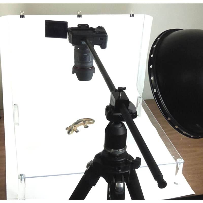 Horizontal Camera Mount Black Tripod Accessory for Supporting a Camera for Overhead Product Photography