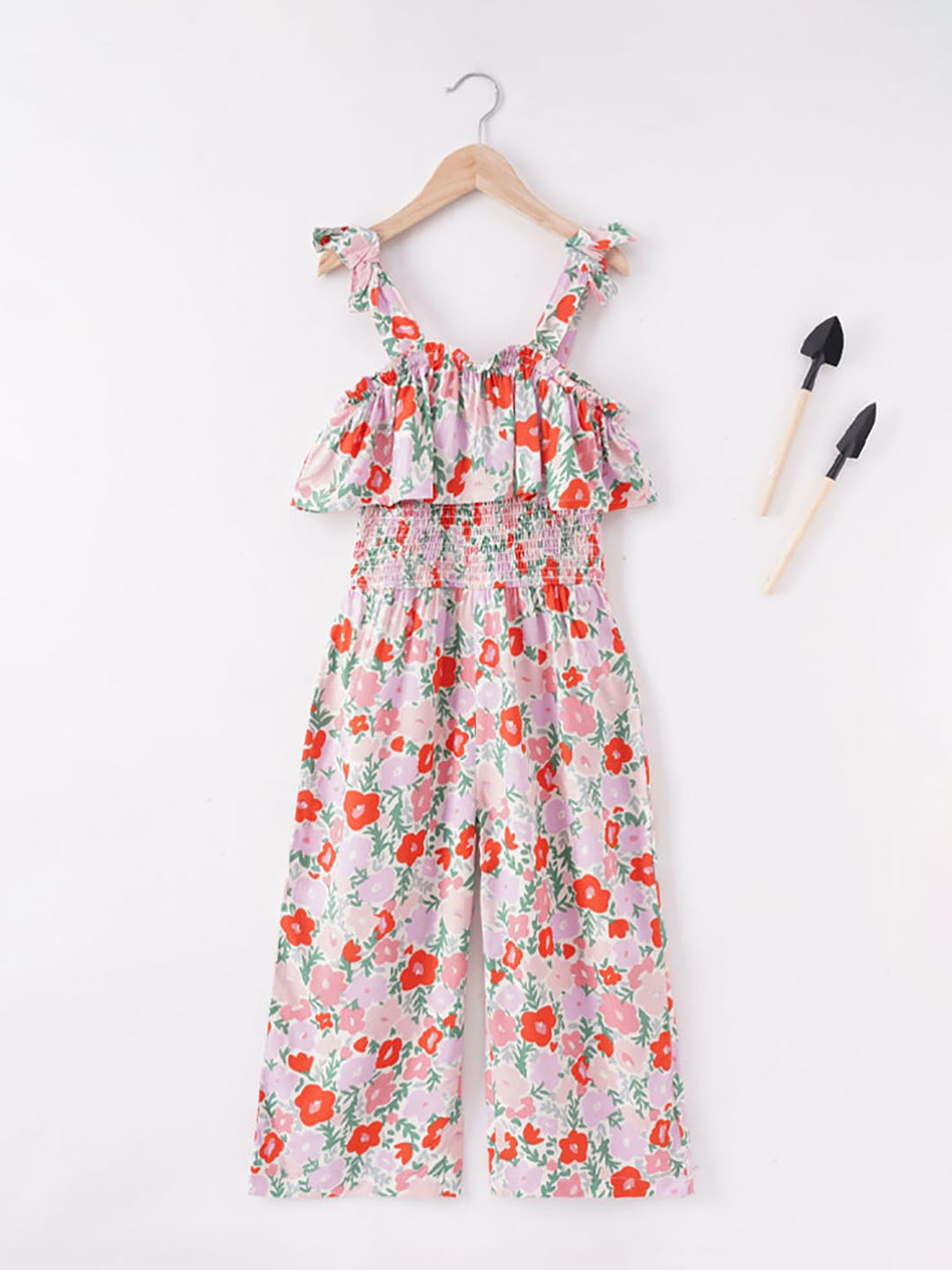 TeenTrums Girls Coral Solid Playsuit