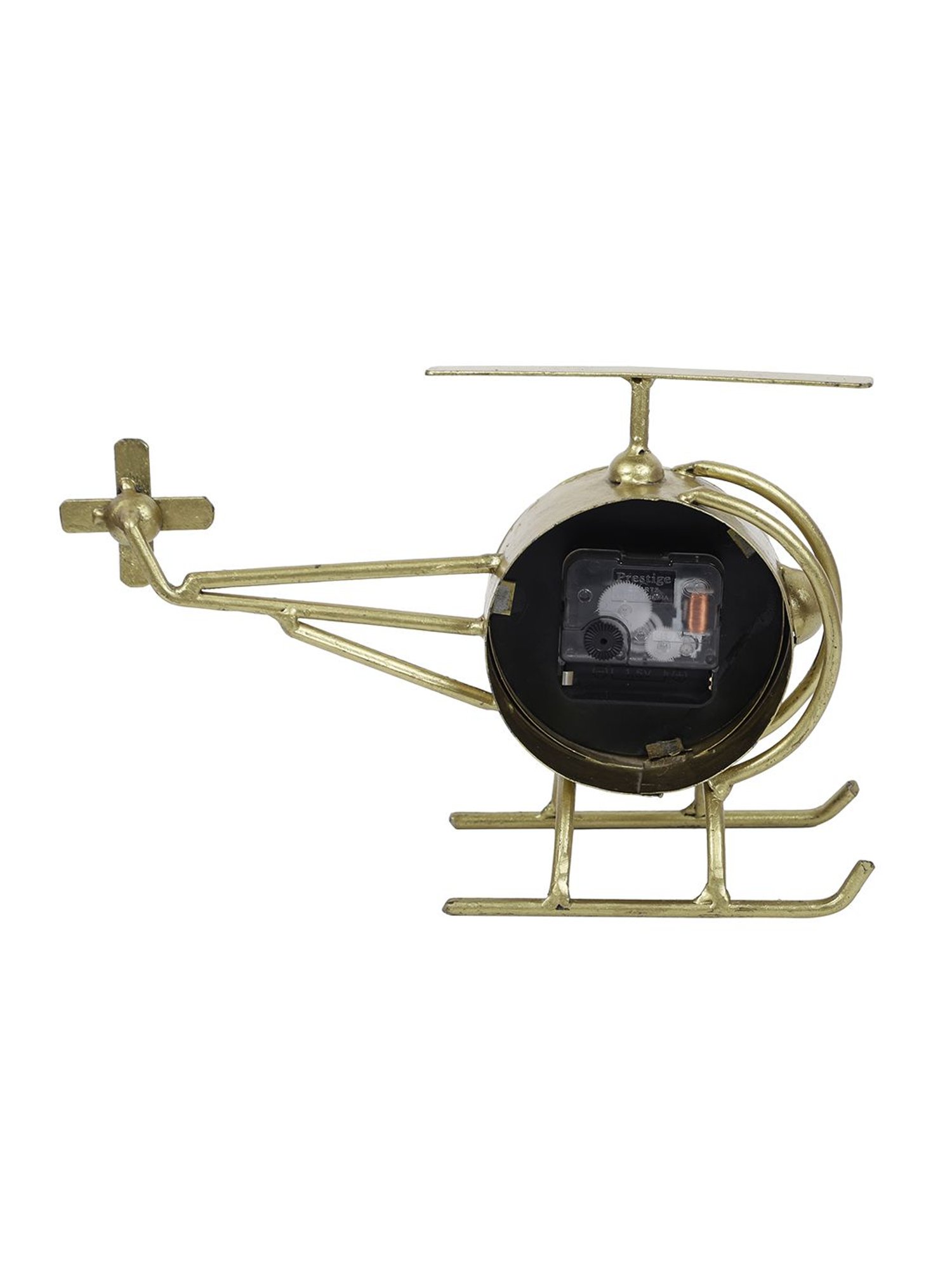 Aapno Rajasthan Gold Iron Helicopter Frame Table Clock