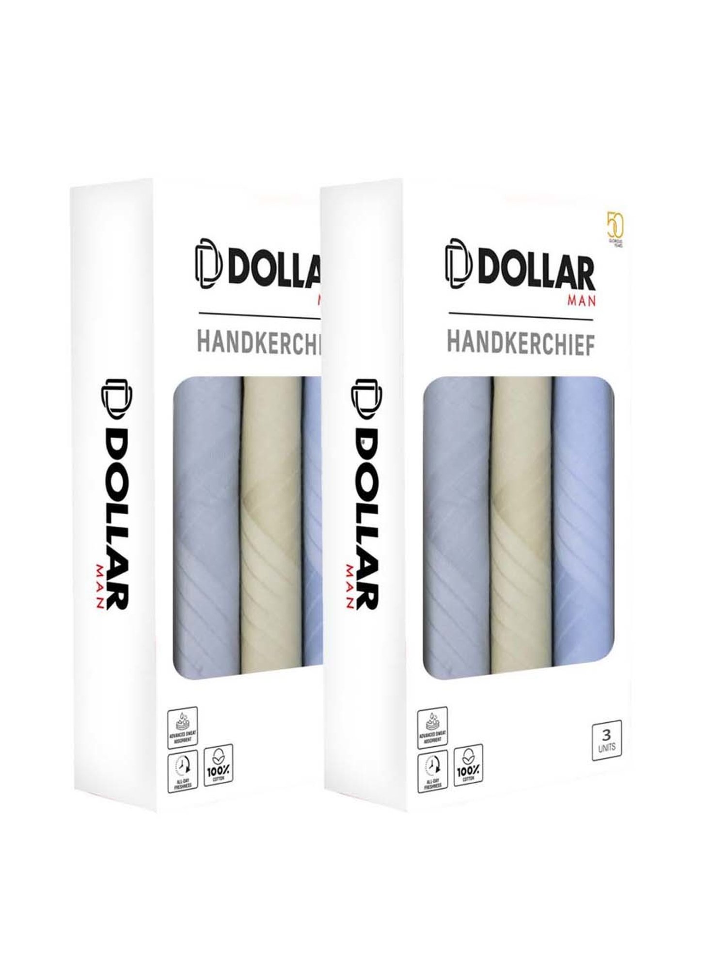 Crusset Multicolor Cotton Handkerchief - Pack of 6