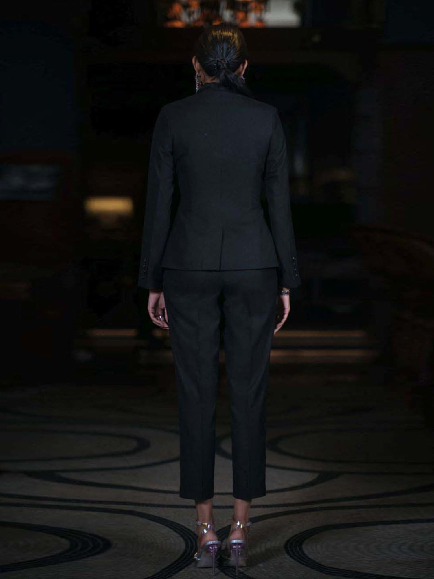 Qua Ebony Black Club 82 Short Fringed Blazer