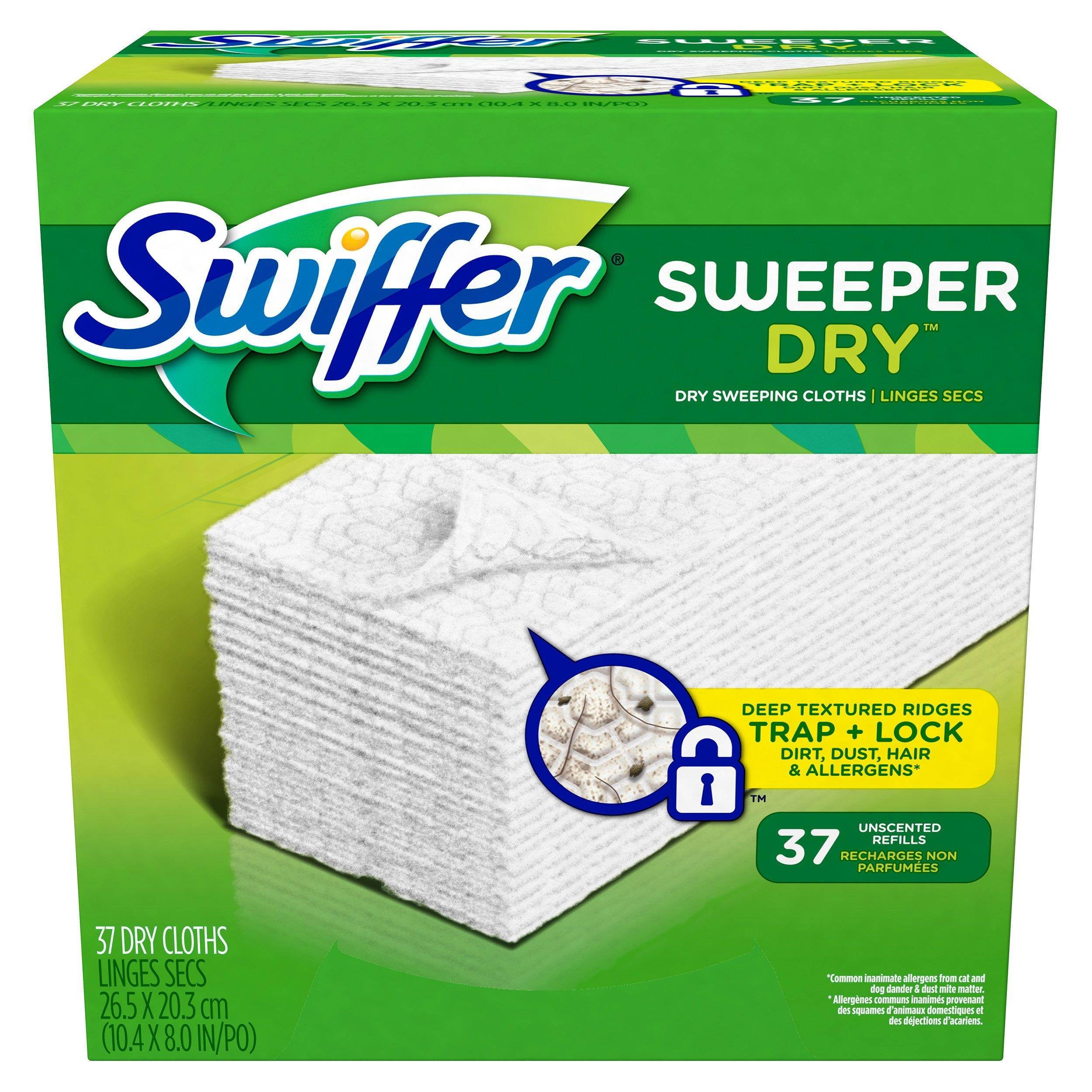 Procter & Gamble Swiffer Sweeper Dry Cloth Refill 37Shts/BX White 82822