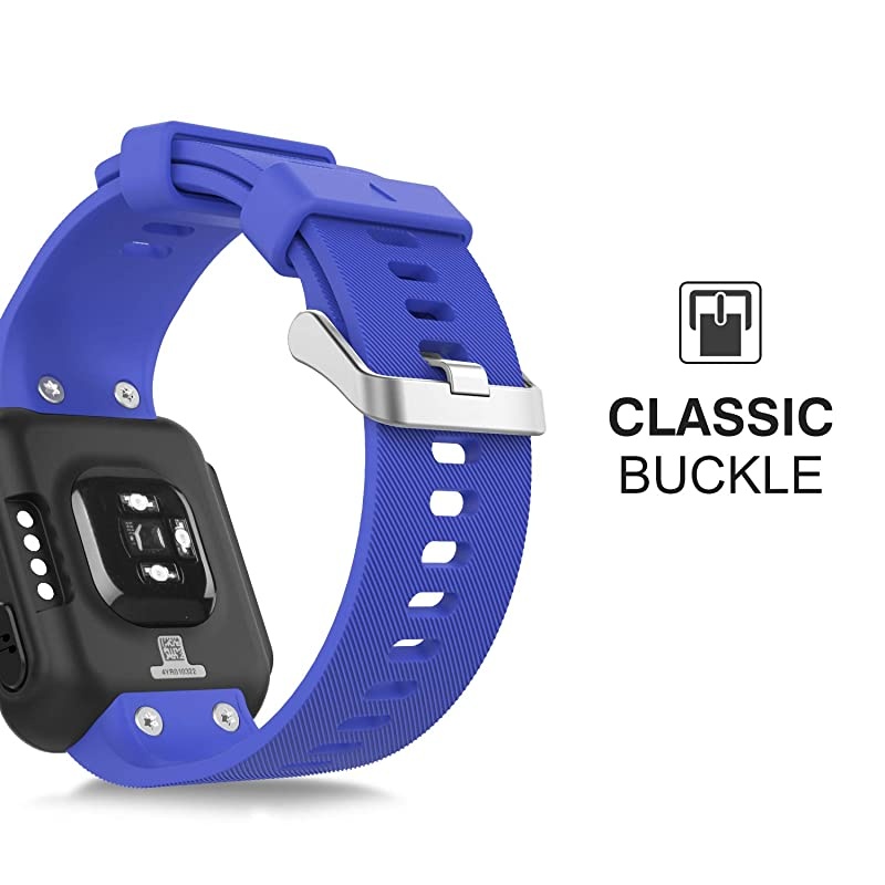 Compatible with Forerunner 35 Watch Band Soft Silicone Replacement Watch Band Sport Bracelet Strap with 6pcs Screws and 2pcs Screwdrivers for Forerunner 35 GPS Running Smart Watch Royal Blue