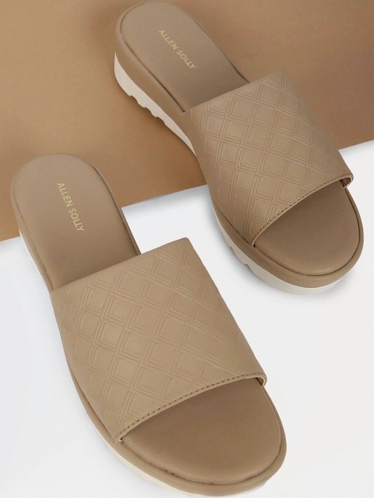 Allen Solly Women's Beige Slides