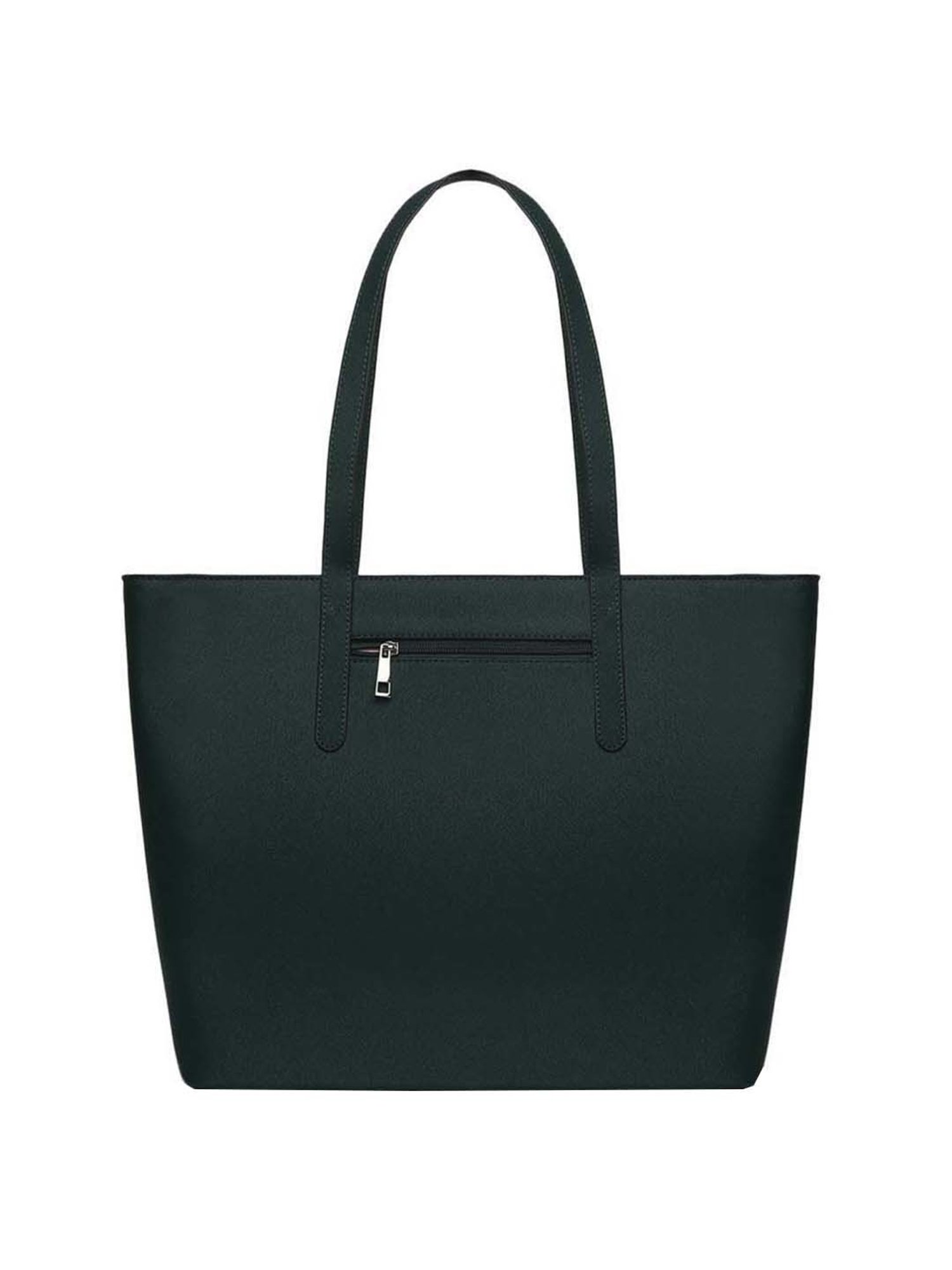 KLEIO Green Solid Medium Tote Handbag