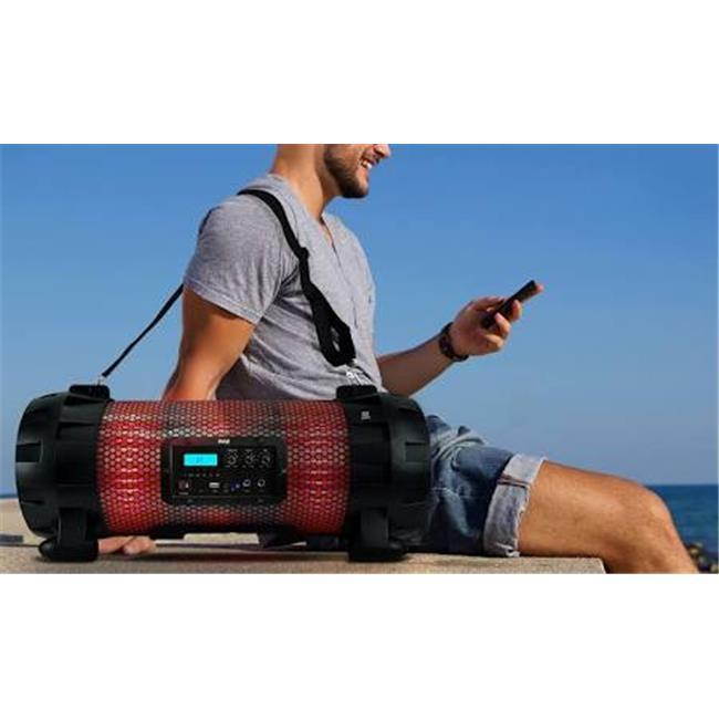 Pyle PBMSPG260L Bluetooth Plus NFC Boom Box Stereo Speaker System with Multi-Color App Controlled LED Party Lights