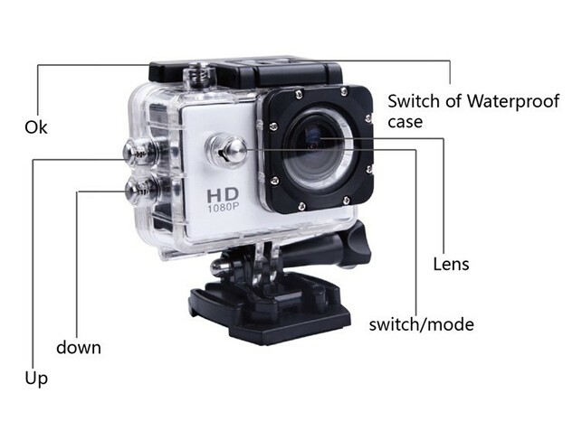 Original SJ4000 Action Camera Diving 30M Waterproof Camera 1080P Full HD Helmet Camera Underwater Sport Cameras Sport DV Gopro