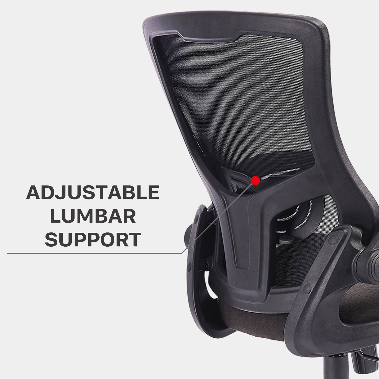 KLASIKA Mesh Ergonomic Desk Chair with Flip-up Arm Rest and Lumbar Support for Home Office