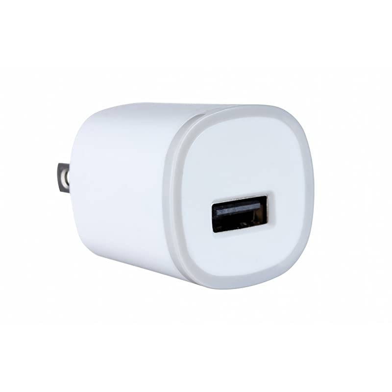 4PC 1 Port Rapid Speed [Matte White] Tapered Universal USB Power Adapter Wall Charger Compatible with Apple iPhone 7 7 Plus 6 6S Plus 5 s C Samsung Galaxy S7/S6 Edge Note Nokia