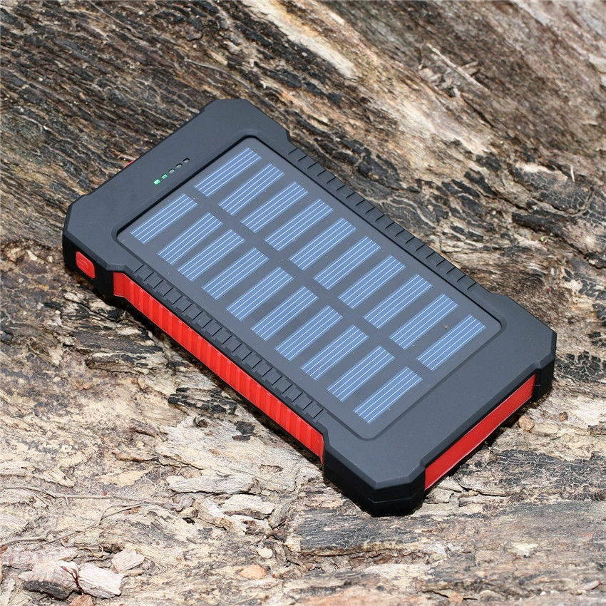 Waterproof 3000000mAh Portable Solar Charger 2 USB Battery Power Bank