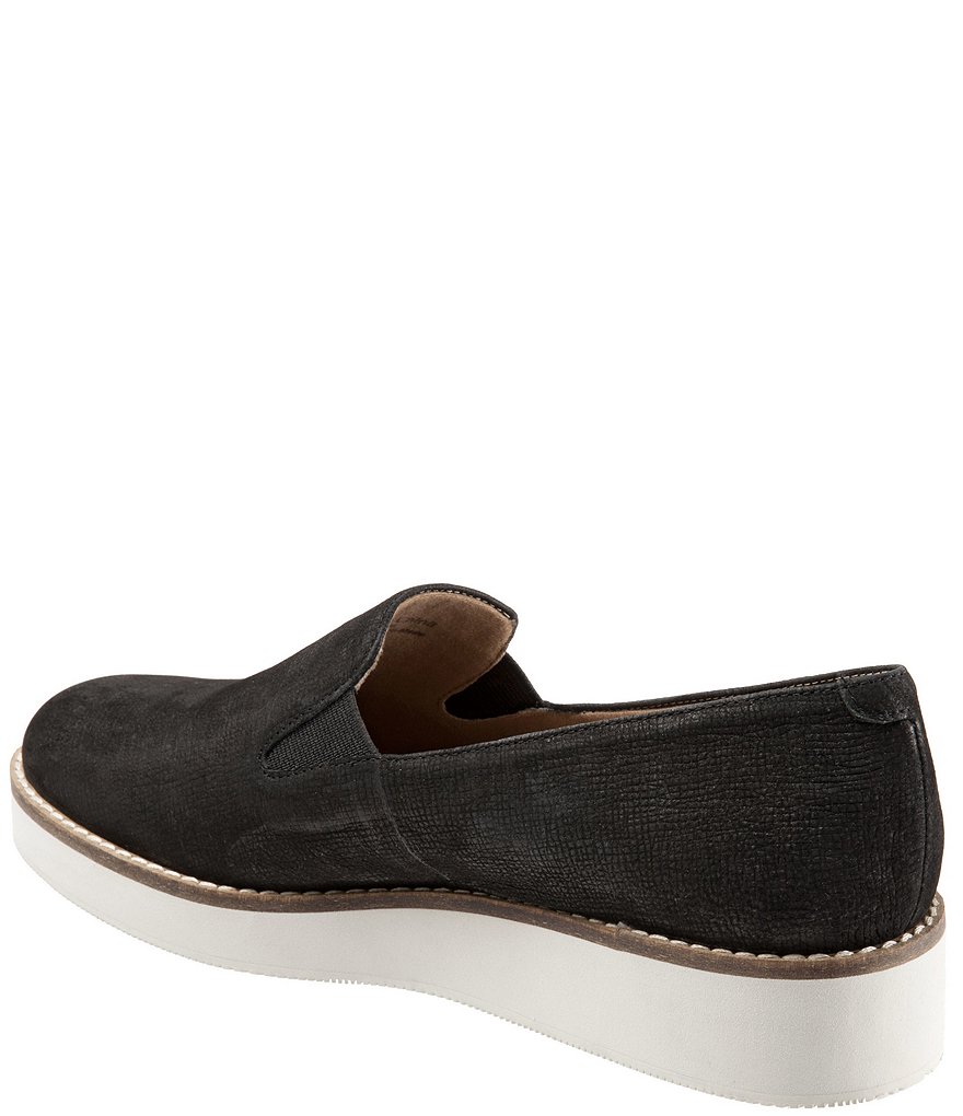 SoftWalk Whistle Embossed Soft Leather Slip-On Sneakers