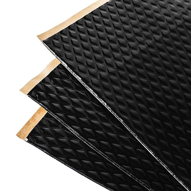 Black 80 Mil 36 Sq Ft Car Sound Deadening butyl automotive deadener restoration mat and Noise dampening insulation