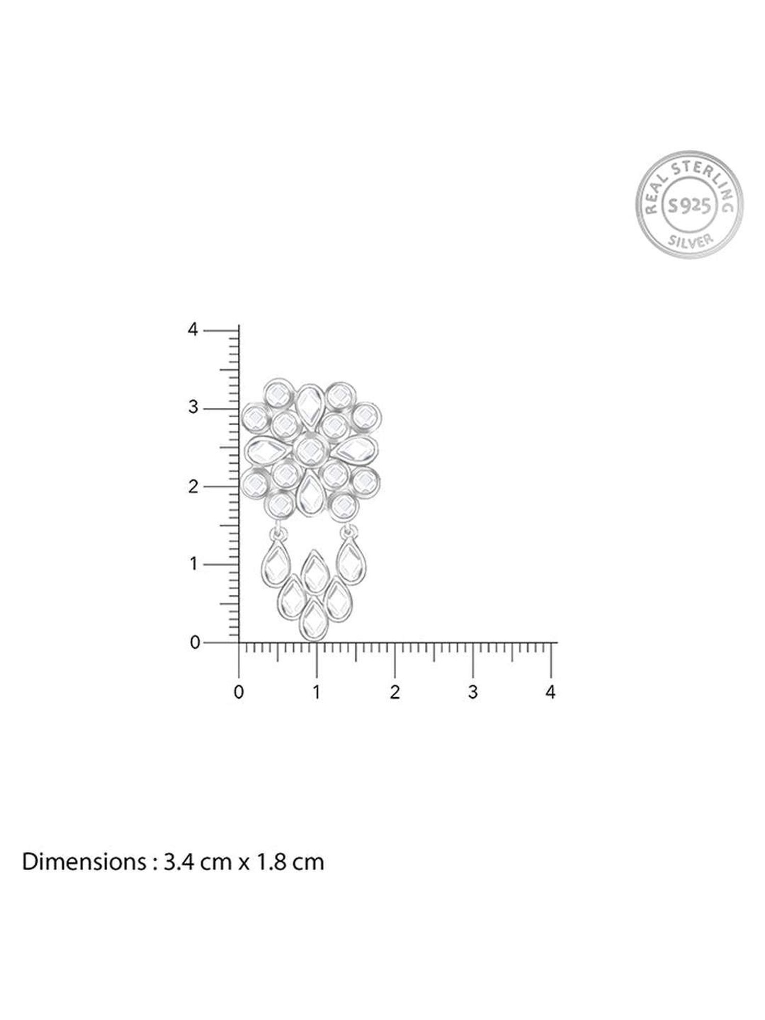 GIVA 925 Silver Sawarne Lage Earrings for Women & Girls