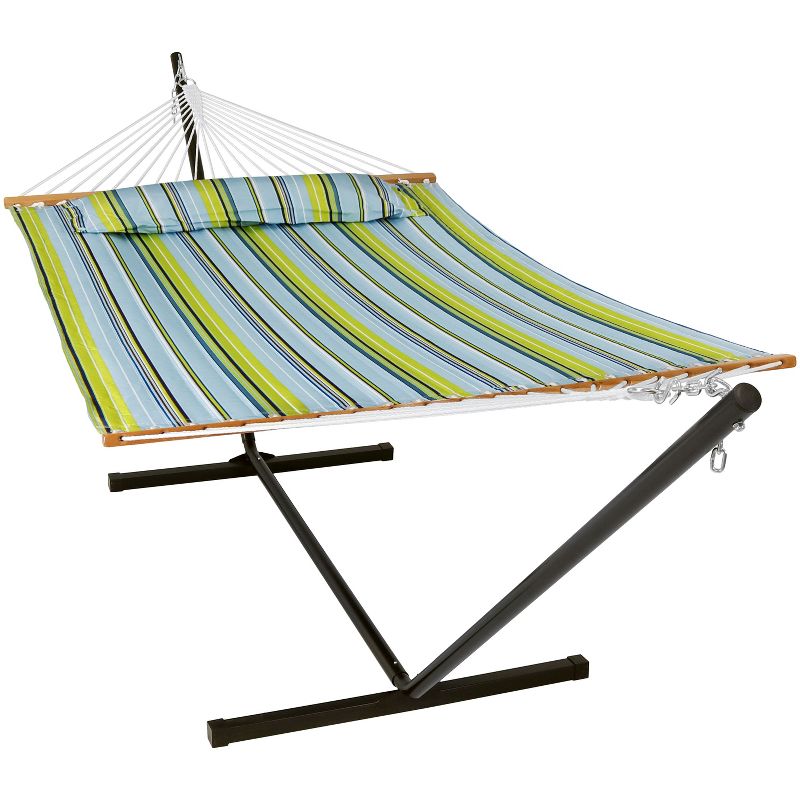 Blue Wave Island Retreat 15' Hammock Set - Blue Cover
