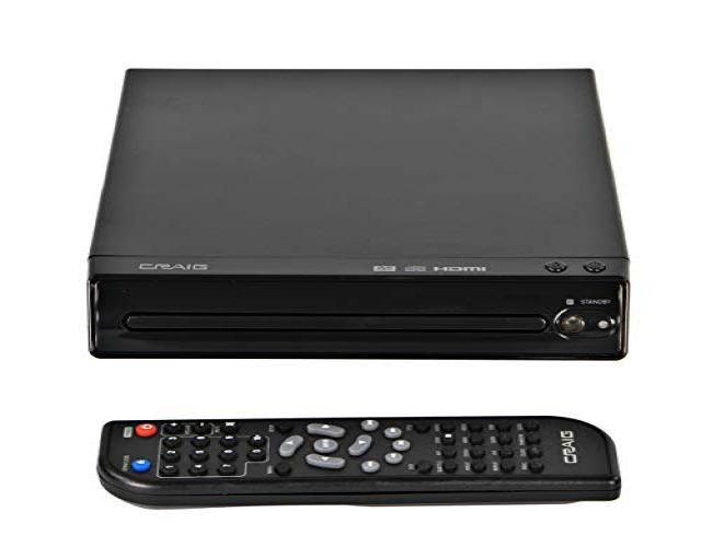 CRAIG CVD401A Compact HDMI DVD Player with Remote in Black