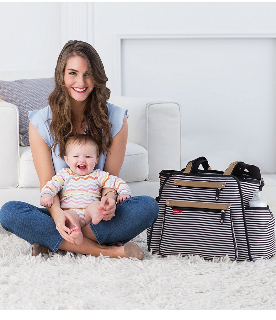 Skip Hop Grand Central Take It All Striped Diaper Bag