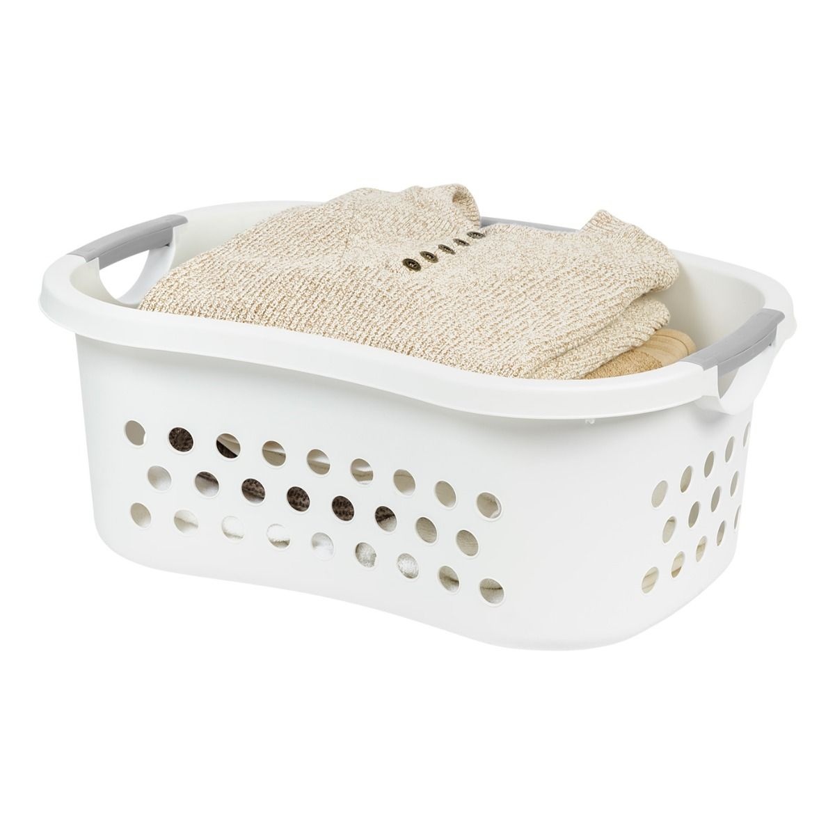 IRIS Comfort Carry Laundry Basket, 3 Pack, White
