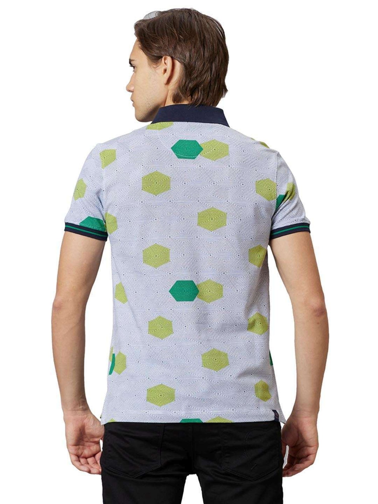 Being Human White Regular Fit Printed Polo T-Shirt