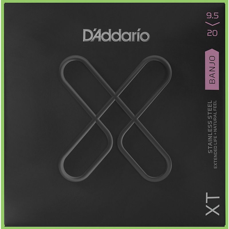 D'Addario XT Banjo Coated Stainless Steel, Custom Light, 9.5-20