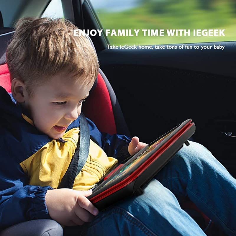 115 Portable DVD Player with SD CardUSB Port 5 Hour Rechargeable Battery 95 EyeProtective Screen Support AVin Out Region Free Red