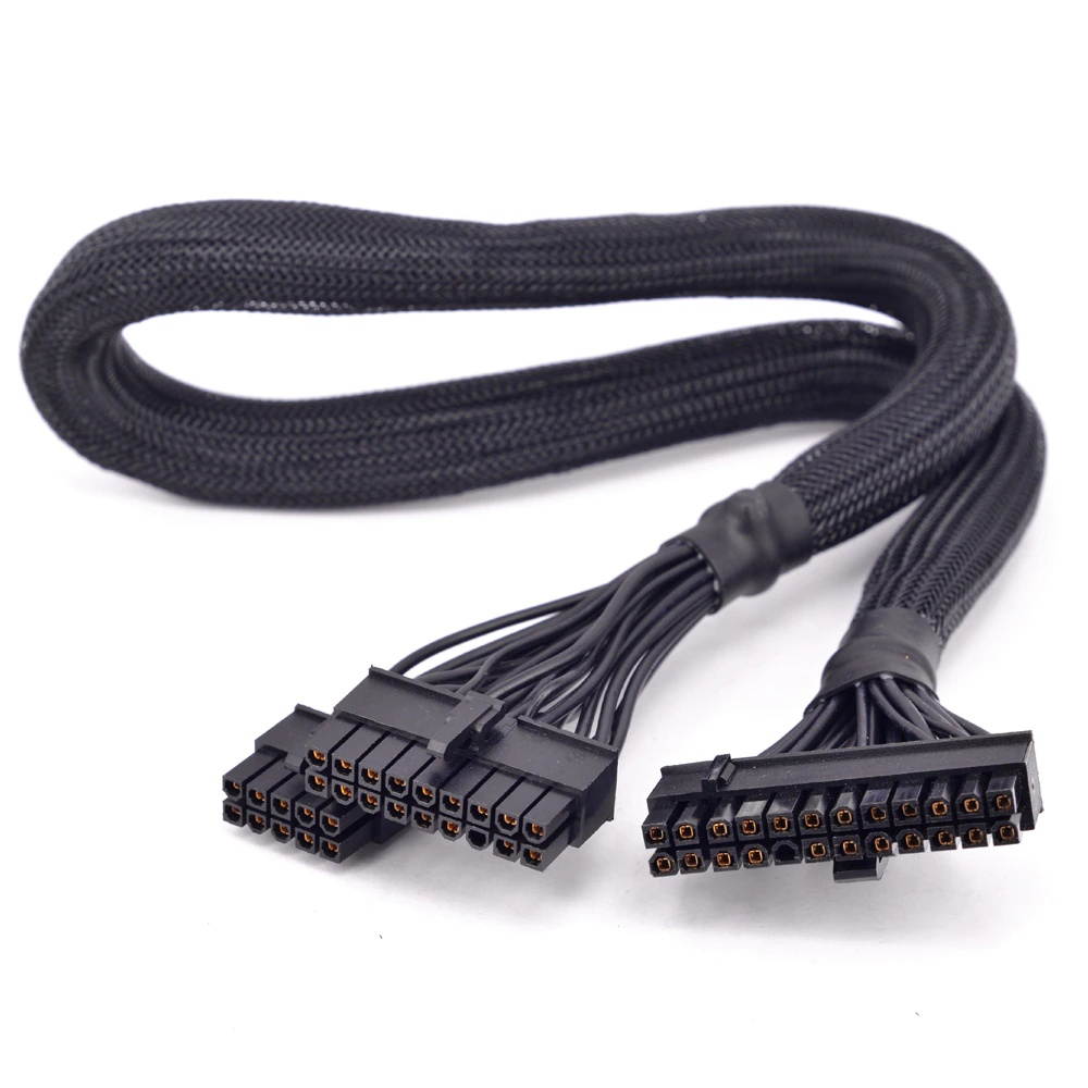18+10 Pin to 20+4Pin 24Pin ATX Power Supply Cable Sleeved for Seasonic FOCUS PLUS Platinum 850 750 650 550 W Focus+ PSU Modular