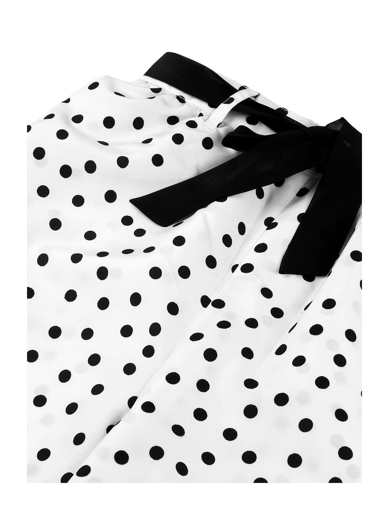 Nauti Nati Kids White & Black Printed Top, Plazzos with Waist Tie Ups