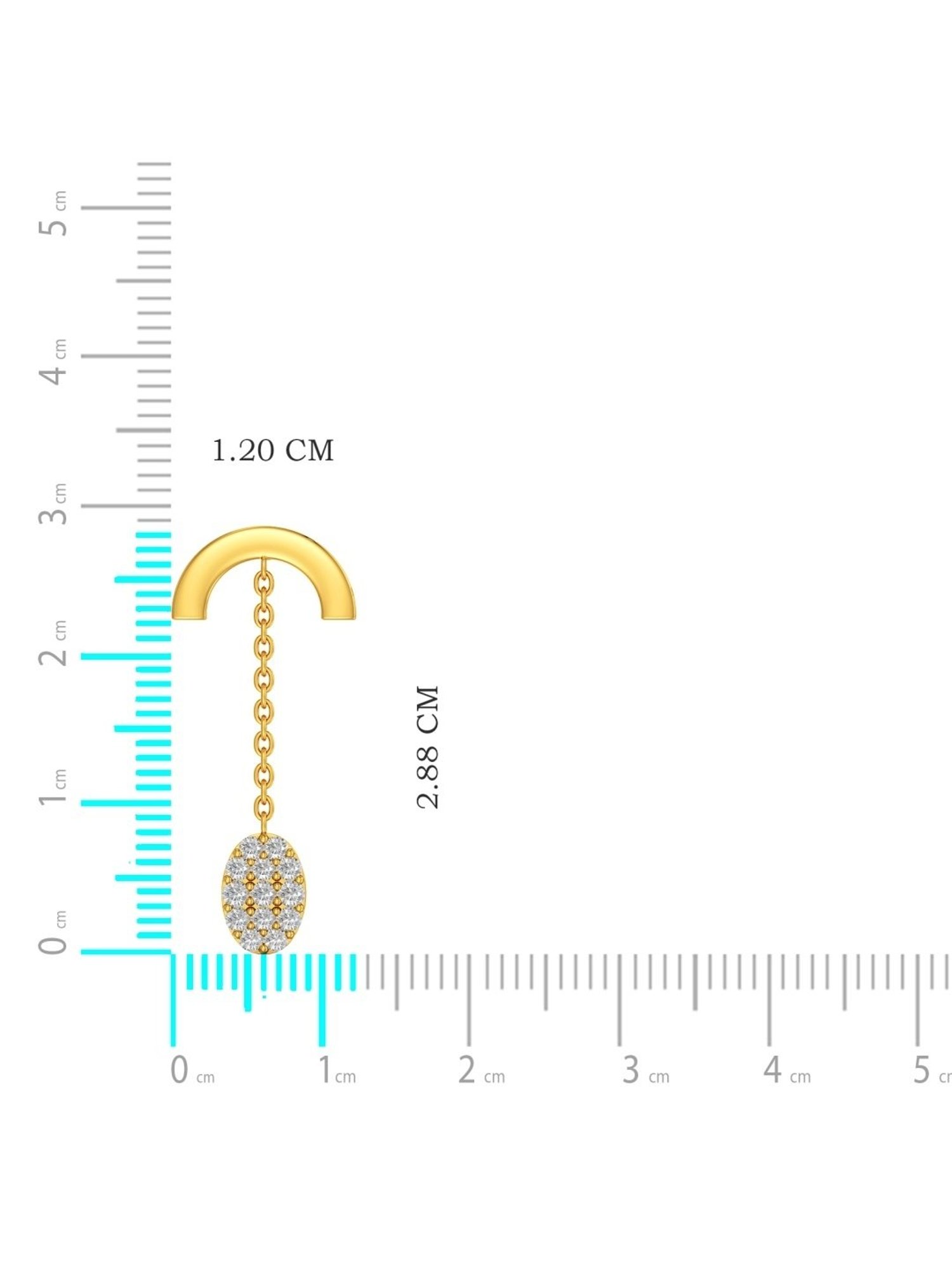 Joyalukkas 22k Gold Effulged Drop Earrings for Women